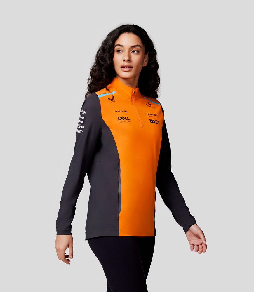 McLaren Offizielles Teamwear-Oberteil mit Viertelreißverschluss für Damen, Formel 1