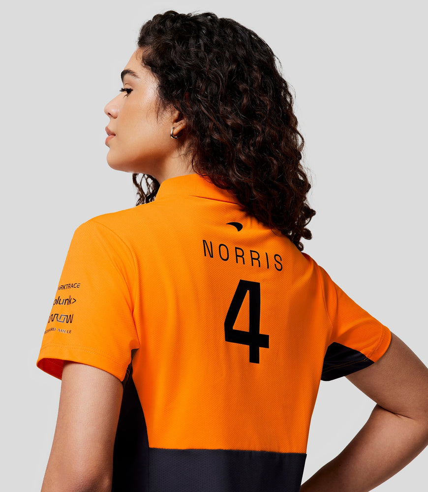 Damen McLaren Offizielles Teamwear-Poloshirt Lando Norris Formel 1