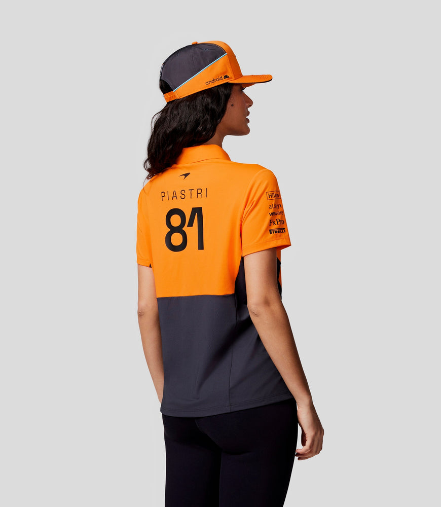 Damen McLaren Offizielles Teamwear-Poloshirt Oscar Piastri Formel 1