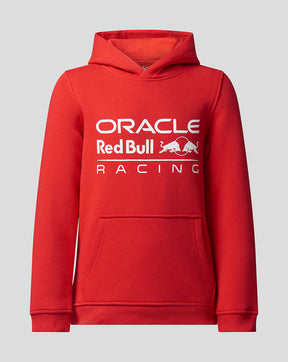 Junior Oracle Red Bull Racing Lifestyle Überkopf-Kapuzenpulli– Flame Scarlet