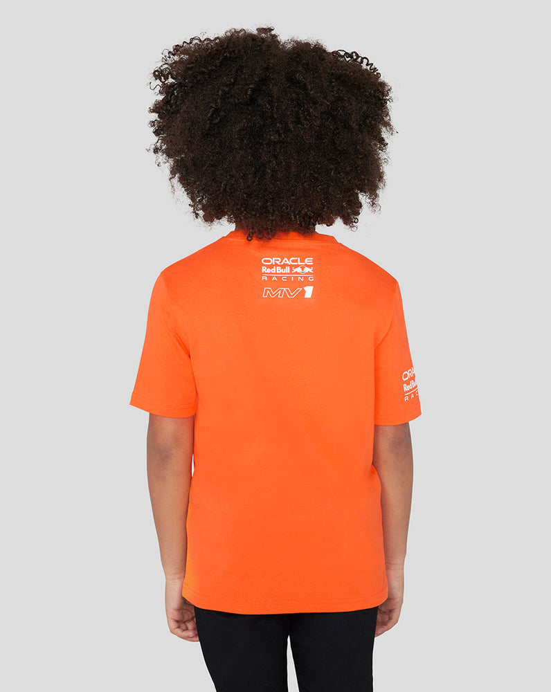 Junior Oracle Red Bull Racing Max Verstappen T-Shirt - Exotisches Orange