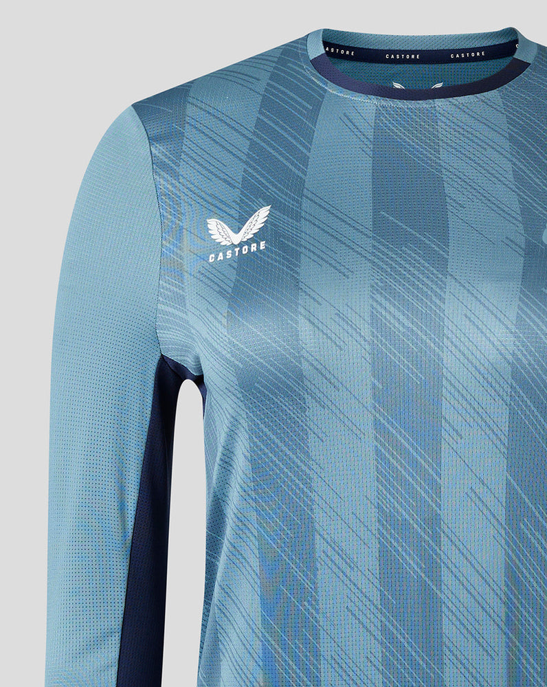 Newcastle United Langarm-Trainings-T-Shirt für Junioren 23/24 Spieler – Blau