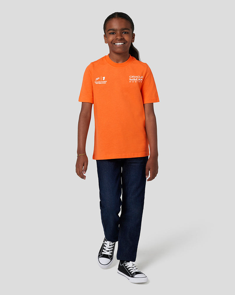 Junior Oracle Red Bull Racing Kurzarm Race T-Shirt – Exotisches Orange