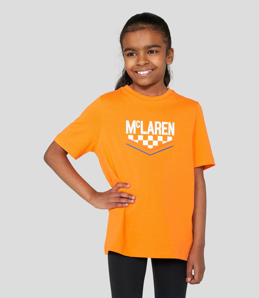 Junior McLaren Triple Crown T-Shirt – Papaya