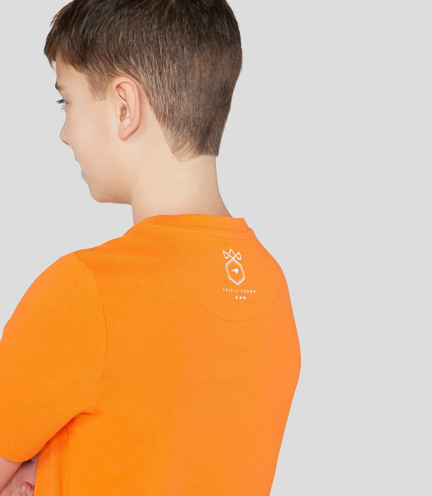Junior McLaren Triple Crown T-Shirt – Papaya