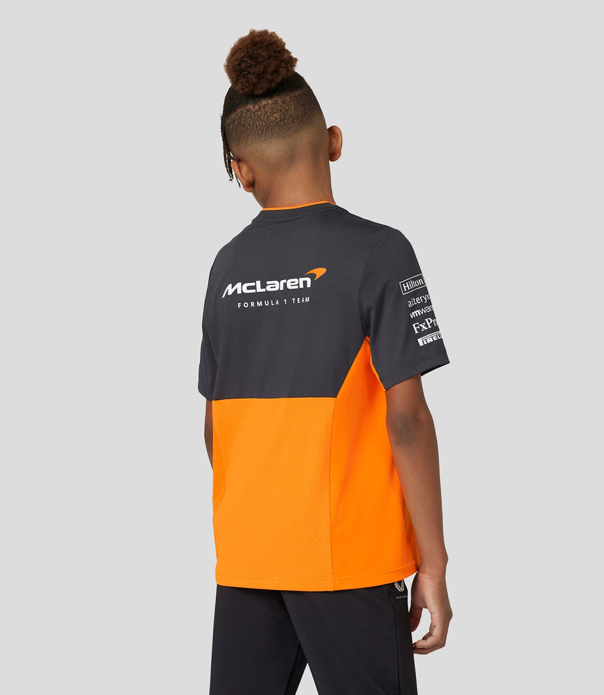 Junior McLaren Offizielles Teamwear-Set-Up-T-Shirt Formel 1 – Papaya/Phantom