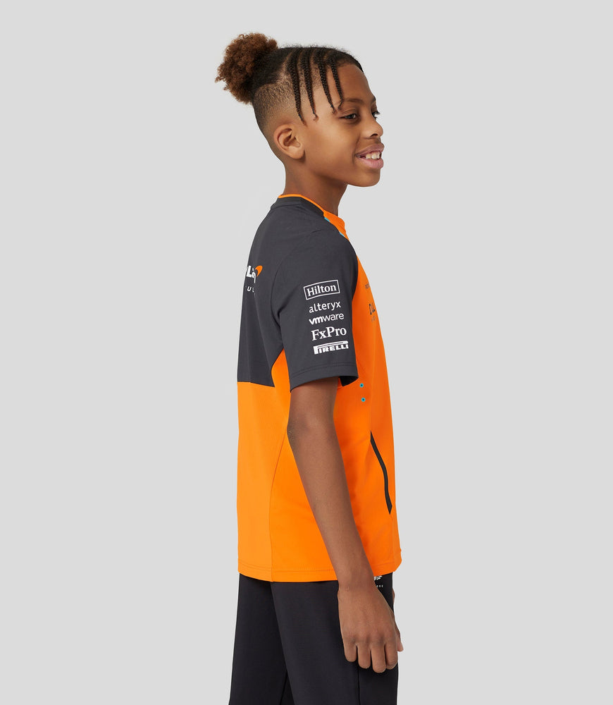 Junior McLaren Offizielles Teamwear-Set-Up-T-Shirt Formel 1 – Papaya/Phantom