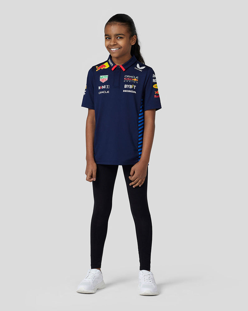 Oracle Red Bull Racing Junior Official Teamline Kurzarm-Poloshirt - Nachthimmel