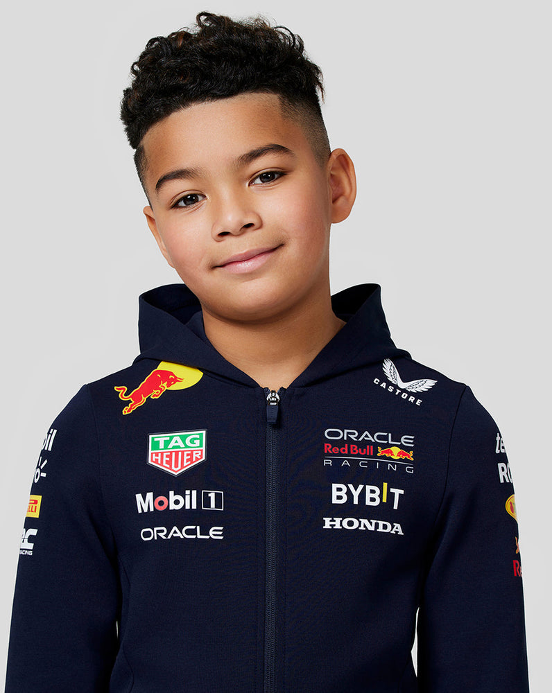 Oracle Red Bull Racing Junior Official Teamline Full Zip Hoodie - Nachthimmel