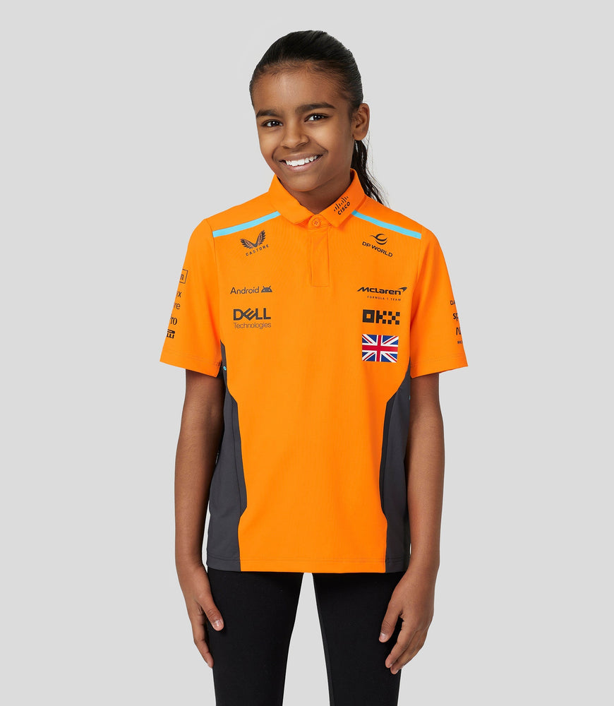 Junior McLaren Offizielles Teamwear-Poloshirt Lando Norris Formel 1