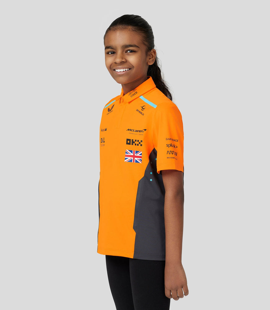 Junior McLaren Offizielles Teamwear-Poloshirt Lando Norris Formel 1