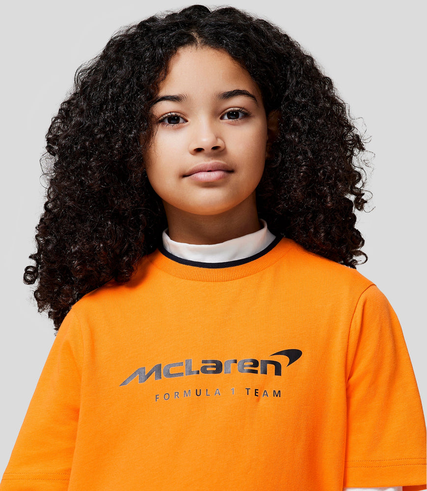 McLaren 2024 Junior Core Essentials T-Shirt - PAPAYA