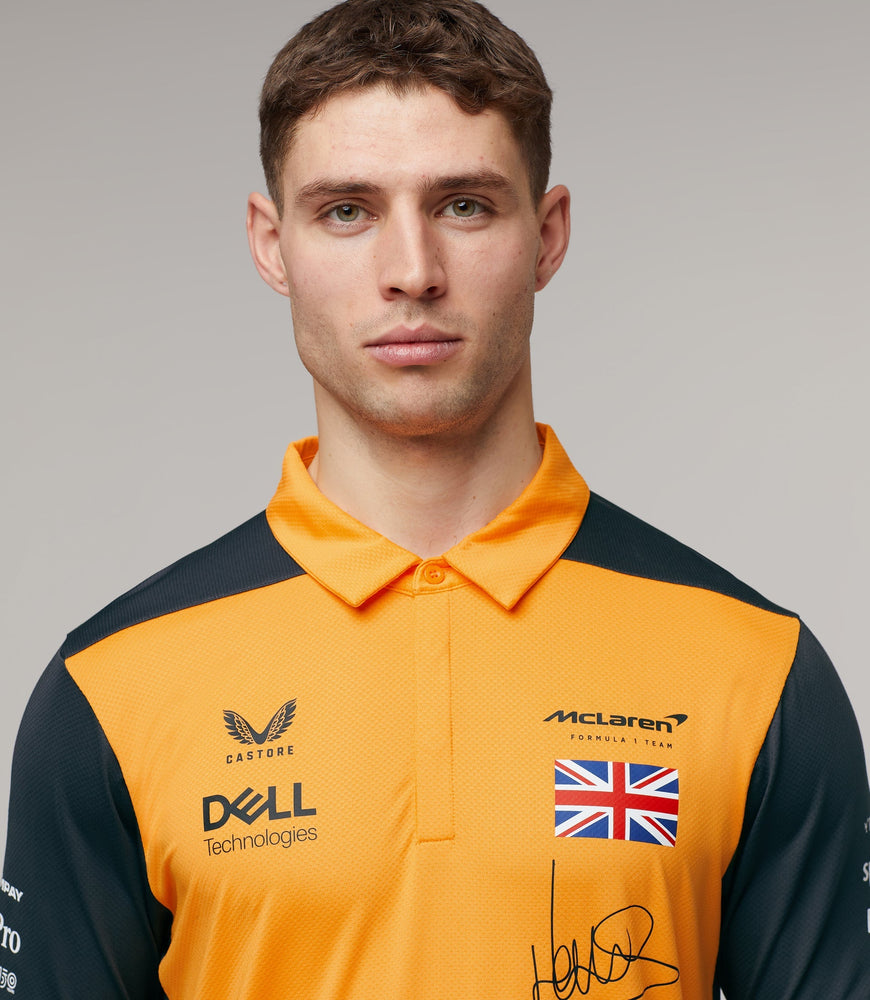Papaya McLaren Norris Fahrer-Poloshirt