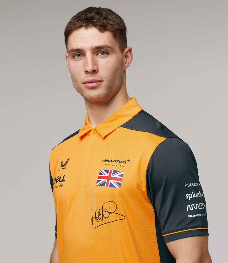 Papaya McLaren Norris Fahrer-Poloshirt