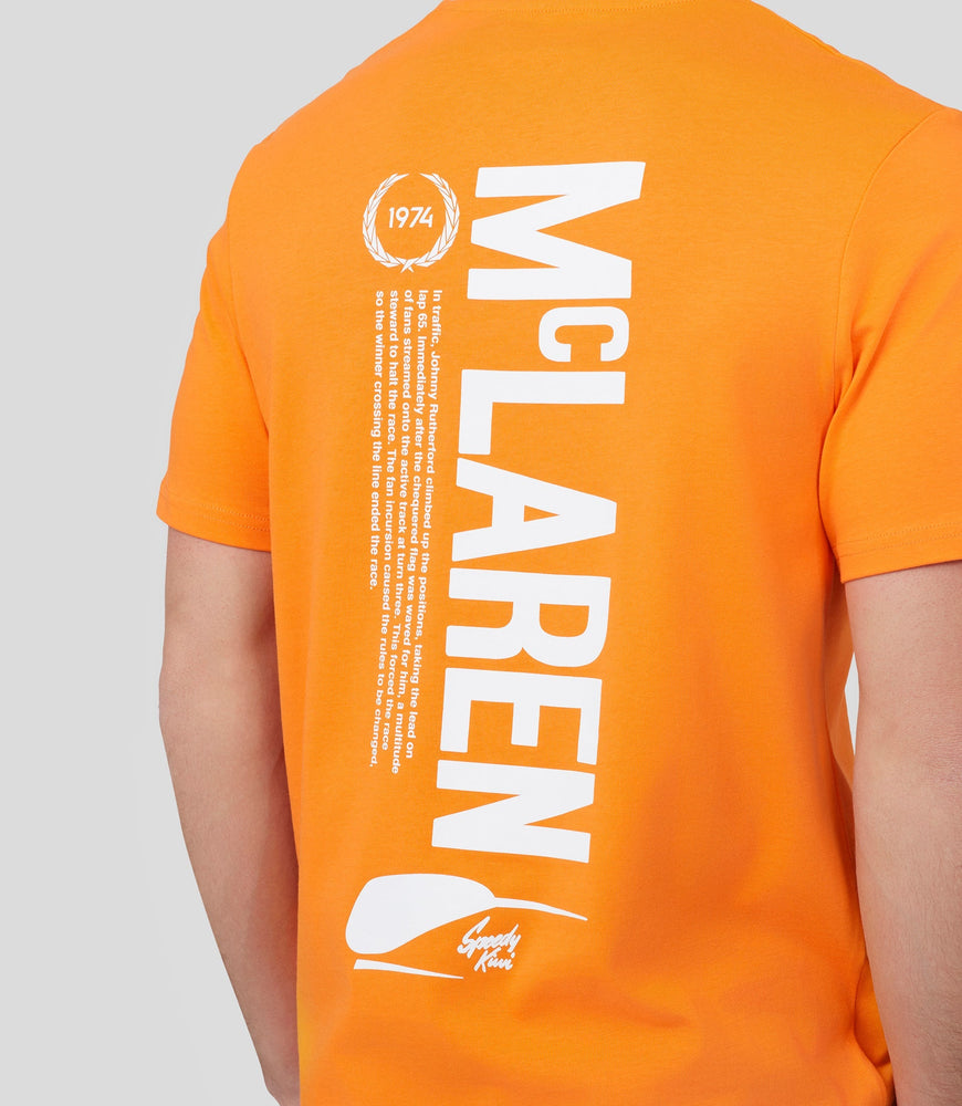 Herren McLaren Triple Crown INDY 500 T-Shirt – Papaya