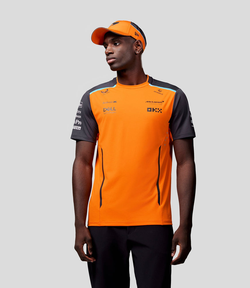 Herren McLaren Offizielles Teamwear Set Up T-Shirt Formel 1 – Papaya/Phantom