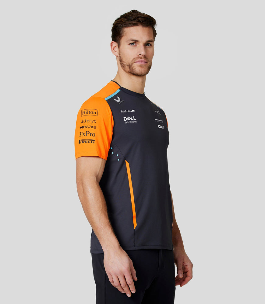 Herren McLaren Offizielles Teamwear Set Up T-Shirt Formel 1 – Phantom/Papaya