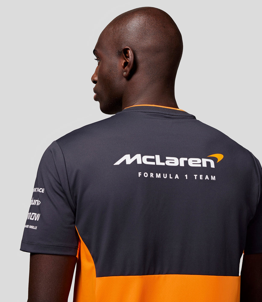 Herren McLaren Offizielles Teamwear Set Up T-Shirt Formel 1 – Papaya/Phantom