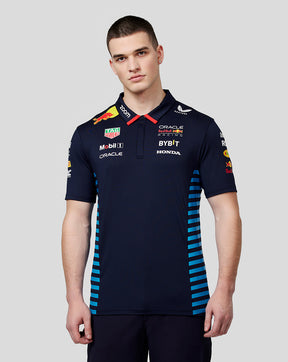 Oracle Red Bull Racing Herren Offizielles Teamline Kurzarm-Poloshirt - Night Sky