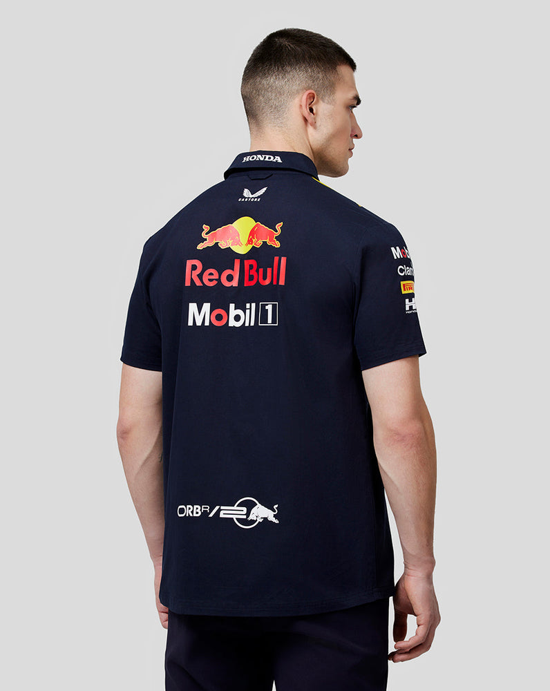 Oracle Red Bull Racing Herren Offizielle Teamline Kurzarm Hemd geknöpft - Night Sky