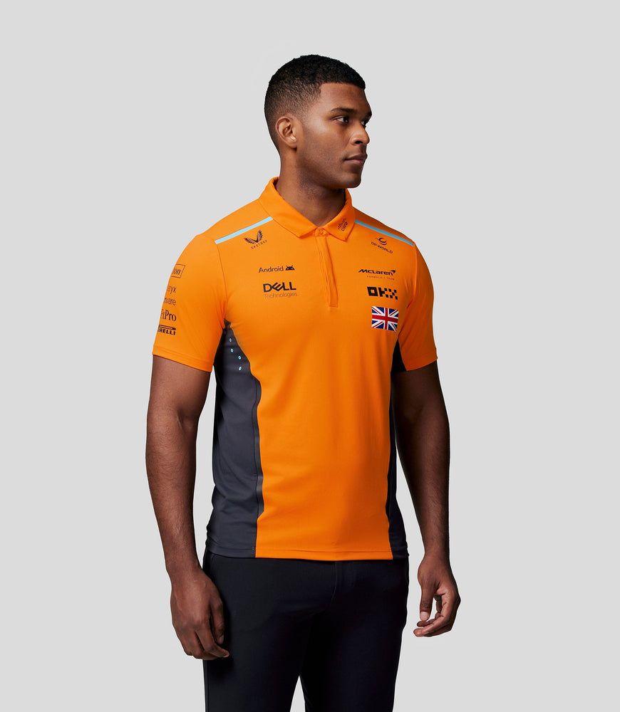 Herren McLaren Offizielles Teamwear-Poloshirt Lando Norris Formel 1