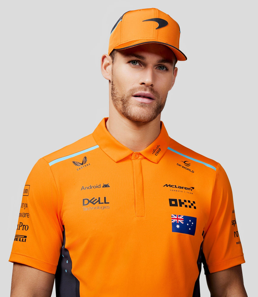 Herren McLaren Offizielles Teamwear-Poloshirt Oscar Piastri Formel 1