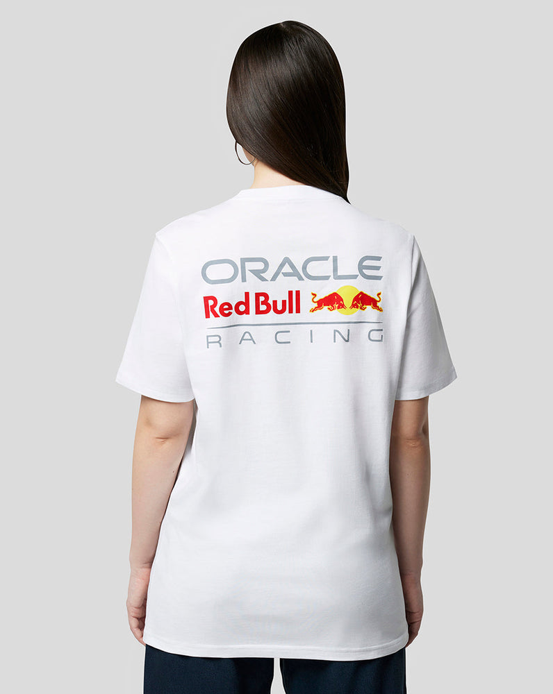 ORACLE RED BULL RACING UNISEX CORE T-SHIRT VOLLFARBIGES LOGO – WEISS