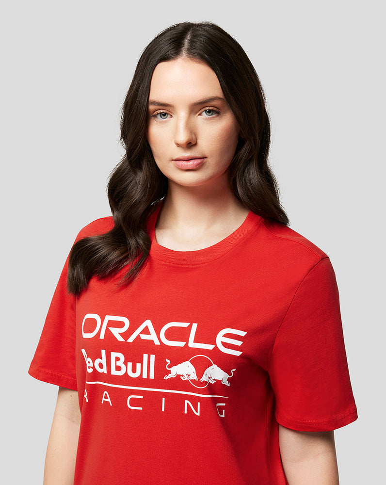 ORACLE RED BULL RACING UNISEX LOGO T-STÜCK MIT GROSSER FRONT – FLAME SCARLET