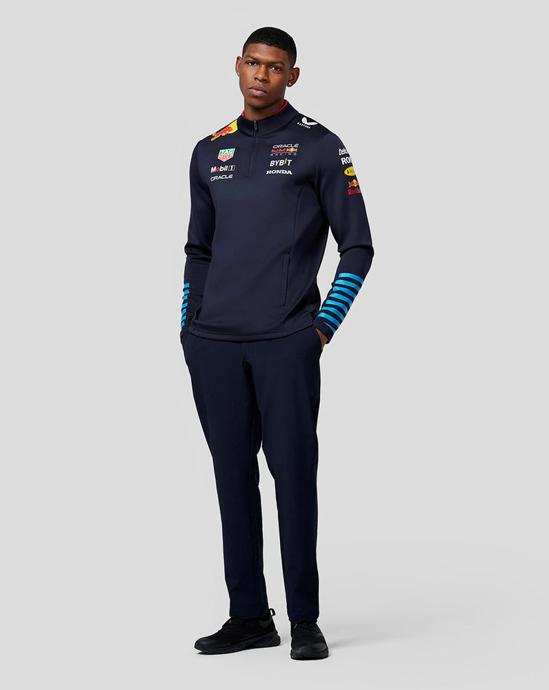 Oracle Red Bull Racing Unisex Official Teamline 1/4 Zip Midlayer - Nachthimmel