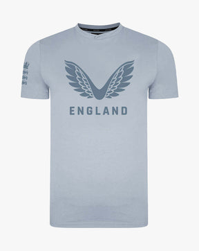 Graues England Cricket T-Shirt aus Baumwolle